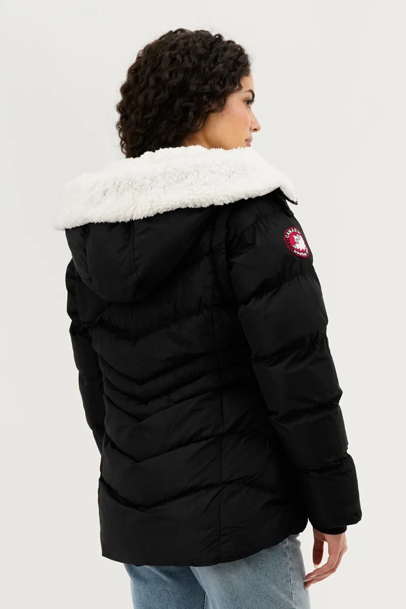 Zip Off Sleeve Bomber Jacket - Black - Image 3