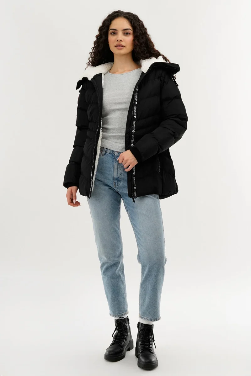 Zip Off Sleeve Bomber Jacket - Black - Image 5