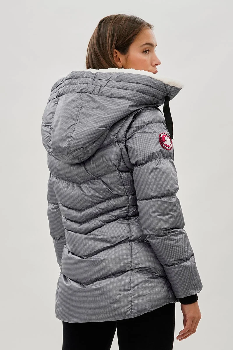 Zip Off Sleeve Bomber Jacket - Grey - Image 3