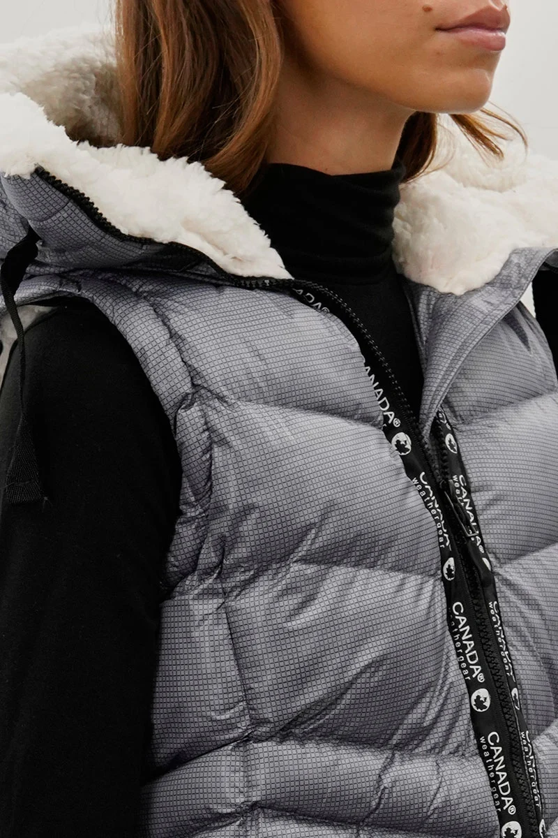 Zip Off Sleeve Bomber Jacket - Grey - Image 4