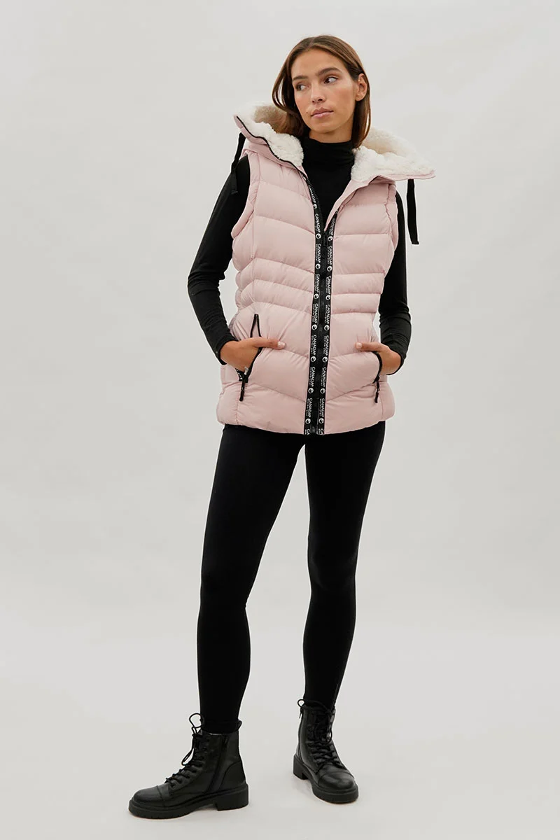 Zip Off Sleeve Bomber Jacket - Pink - Image 5