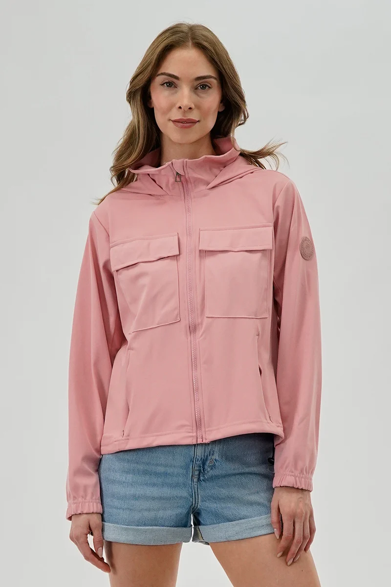 Hooded Utility Lightweight Jacket - Pink