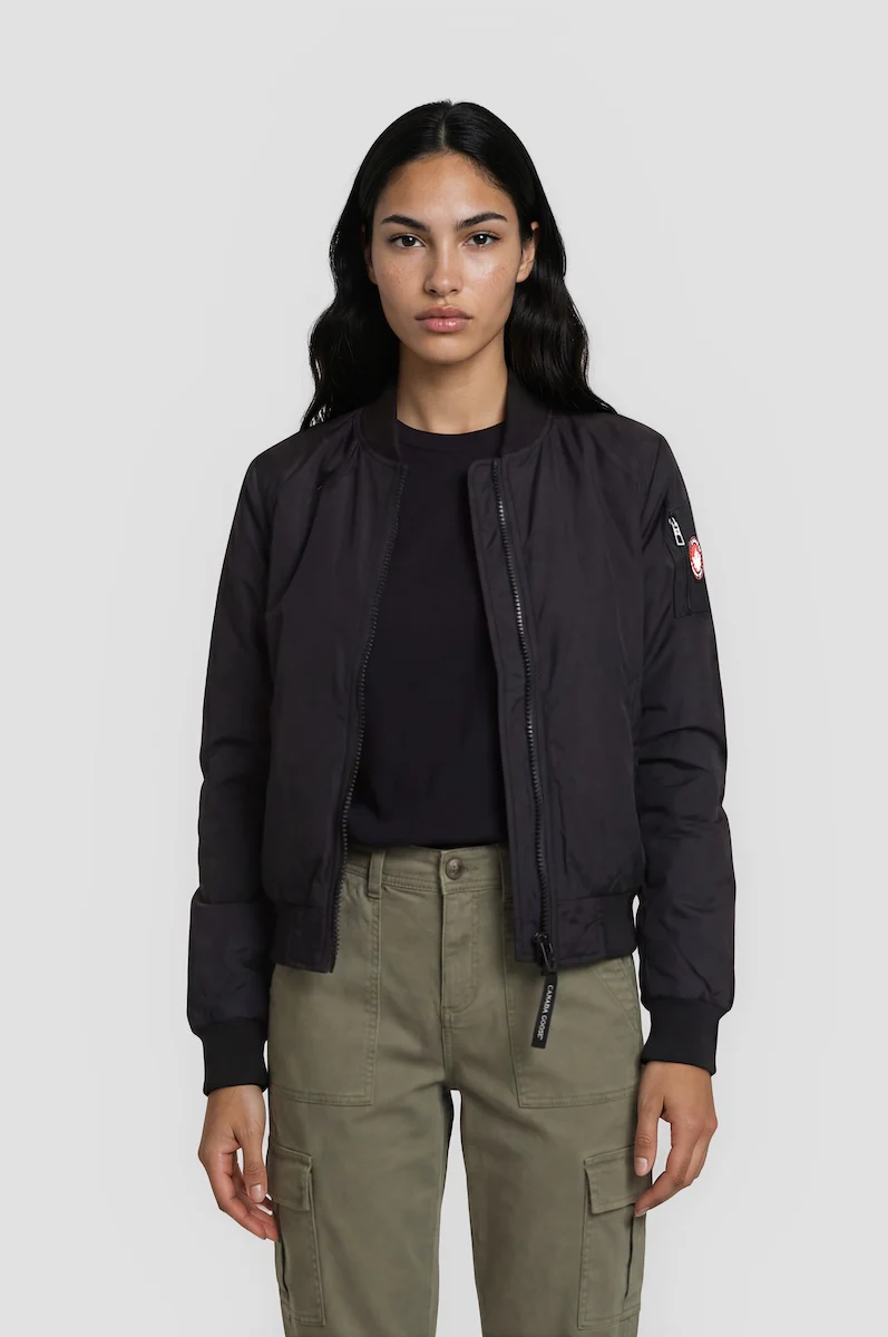 Classic Ripstop Bomber Jacket - Black