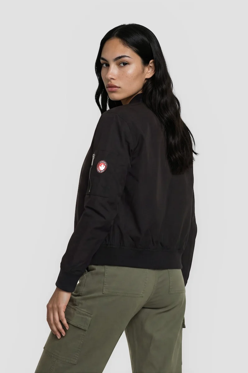 Classic Ripstop Bomber Jacket - Black - Image 2
