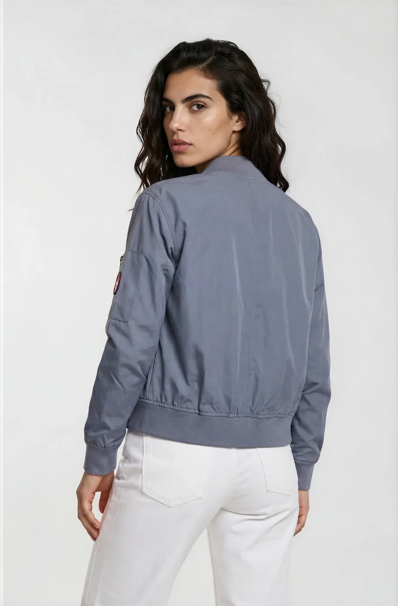 Classic Ripstop Bomber Jacket - Blue - Image 2