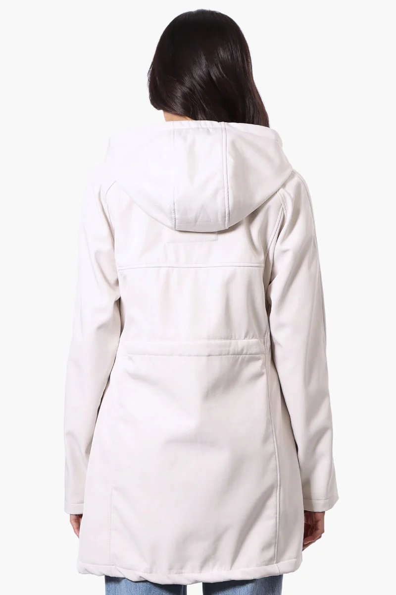 Soft Shell Hooded Lightweight Jacket - Beige - Image 3