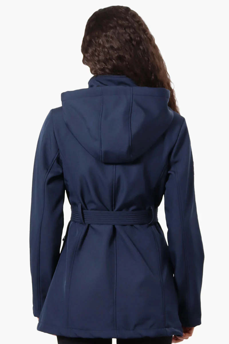Belted Soft Shell Lightweight Jacket - Navy - Image 3