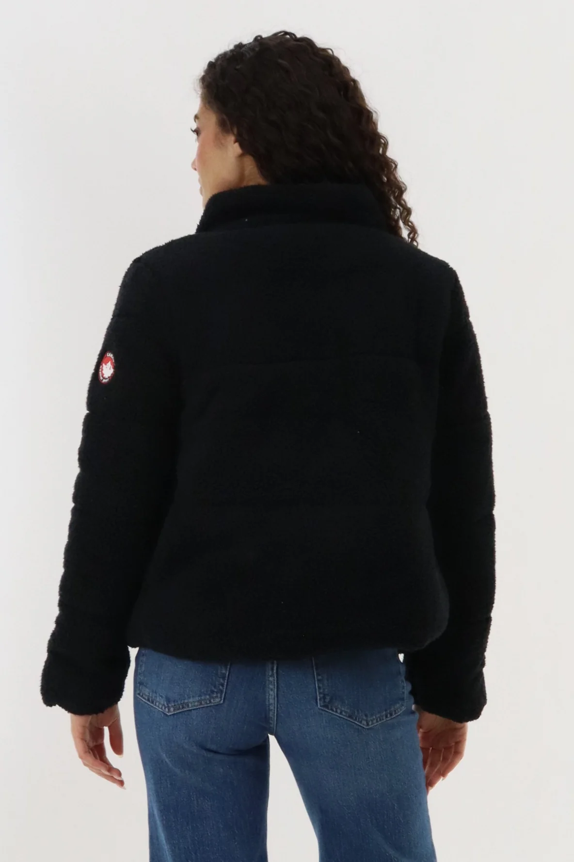 Sherpa Bomber Jacket - Black - Image 3