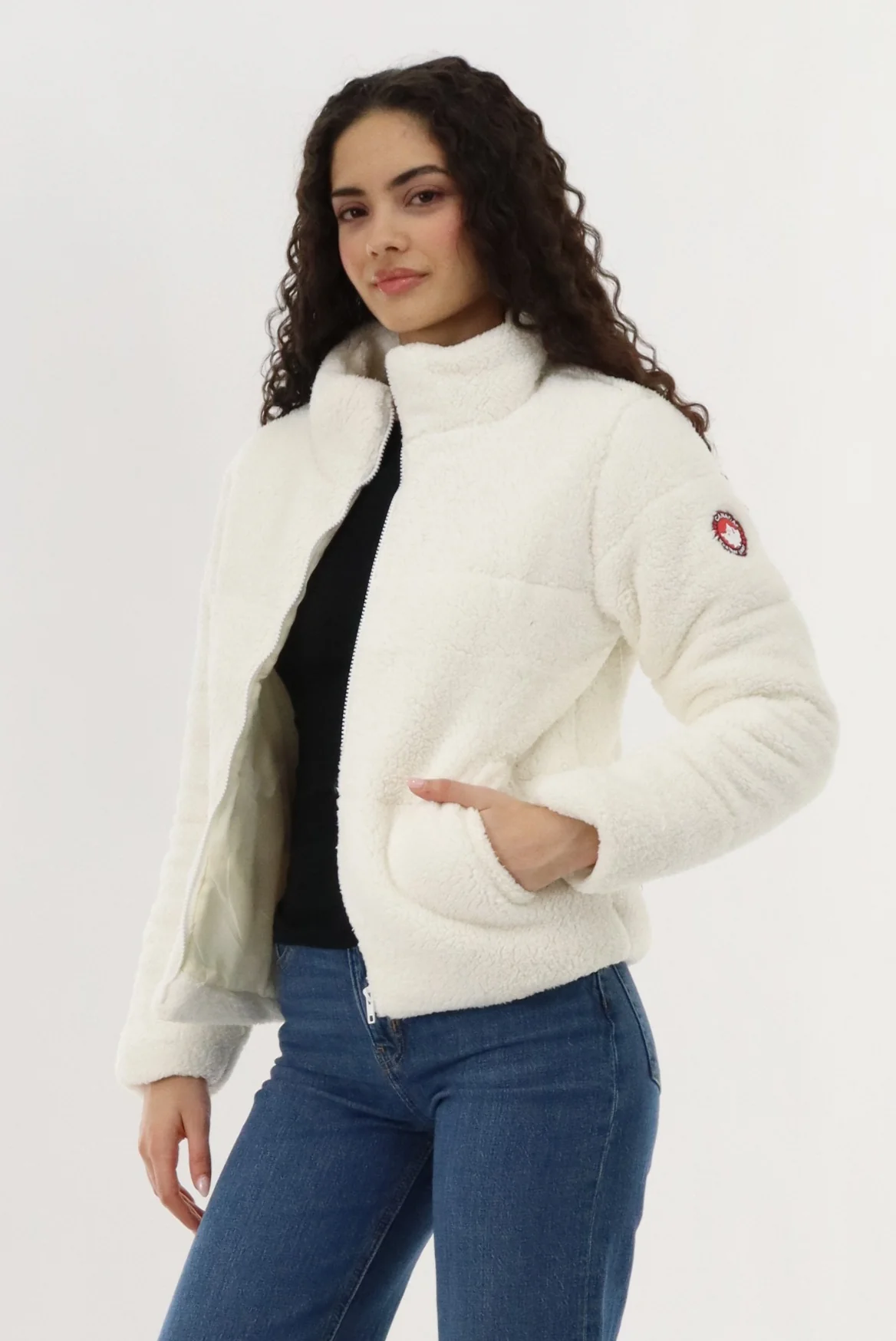 Sherpa Bomber Jacket - White - Image 2