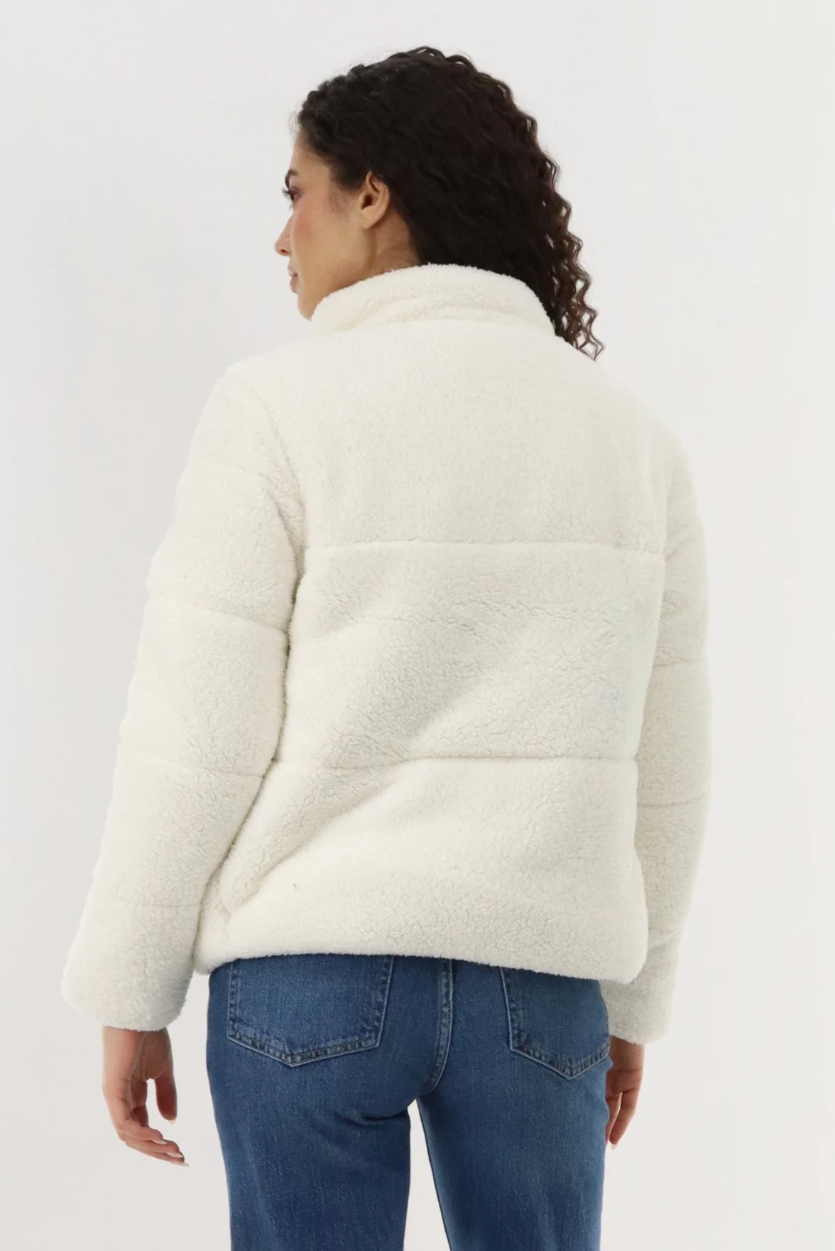 Sherpa Bomber Jacket - White - Image 3