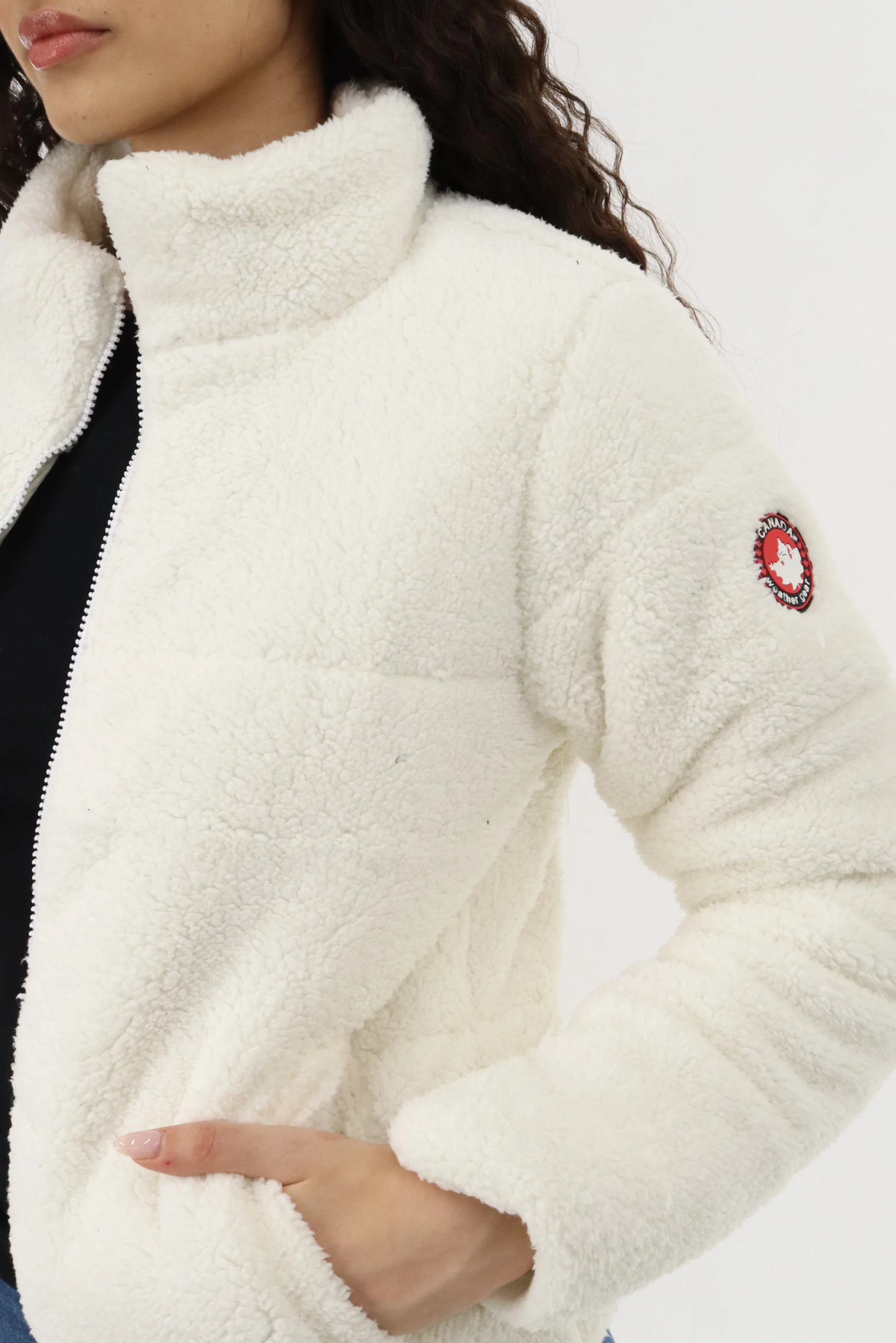 Sherpa Bomber Jacket - White - Image 4