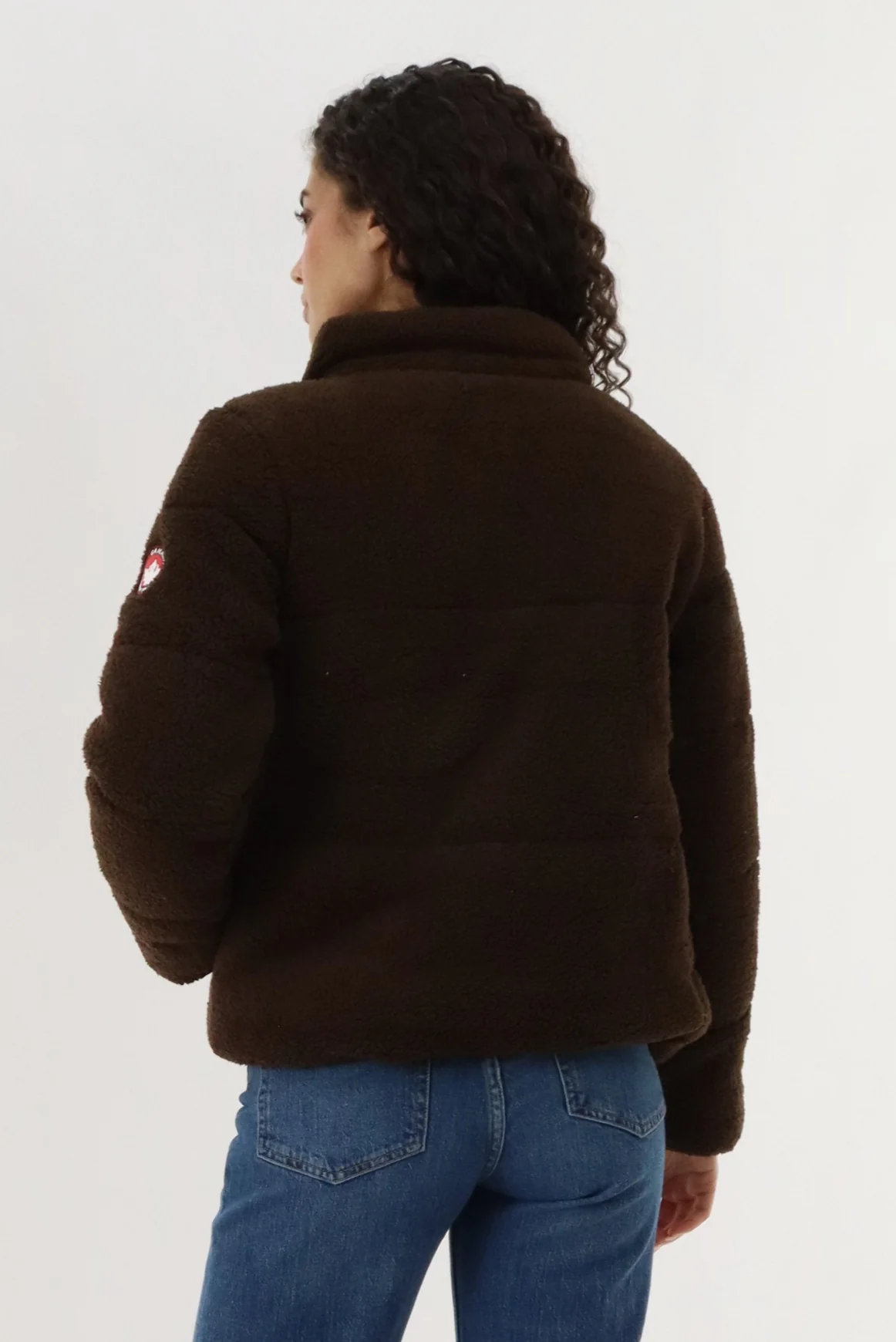 Sherpa Bomber Jacket - Brown - Image 3