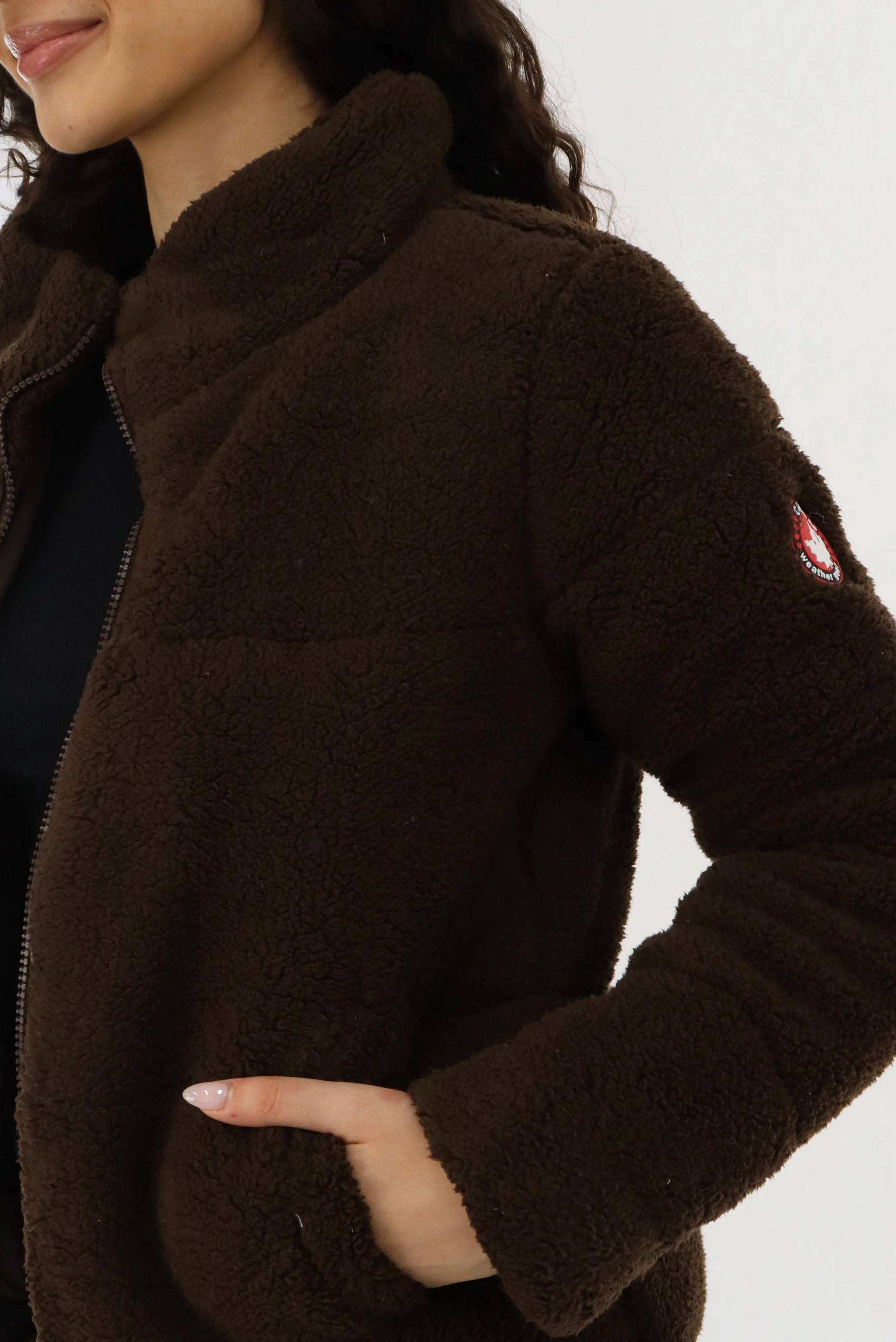 Sherpa Bomber Jacket - Brown - Image 4