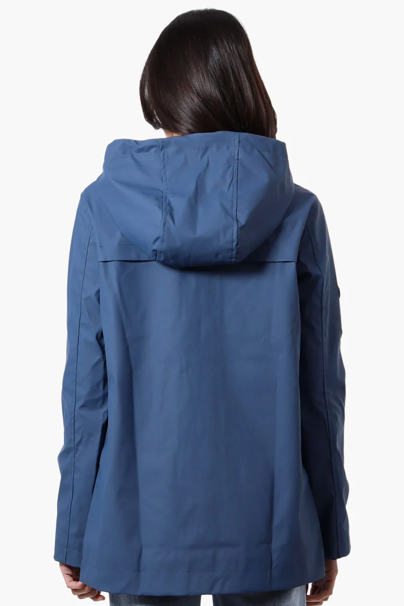 Hooded Soft Shell Lightweight Jacket - Navy - Image 3