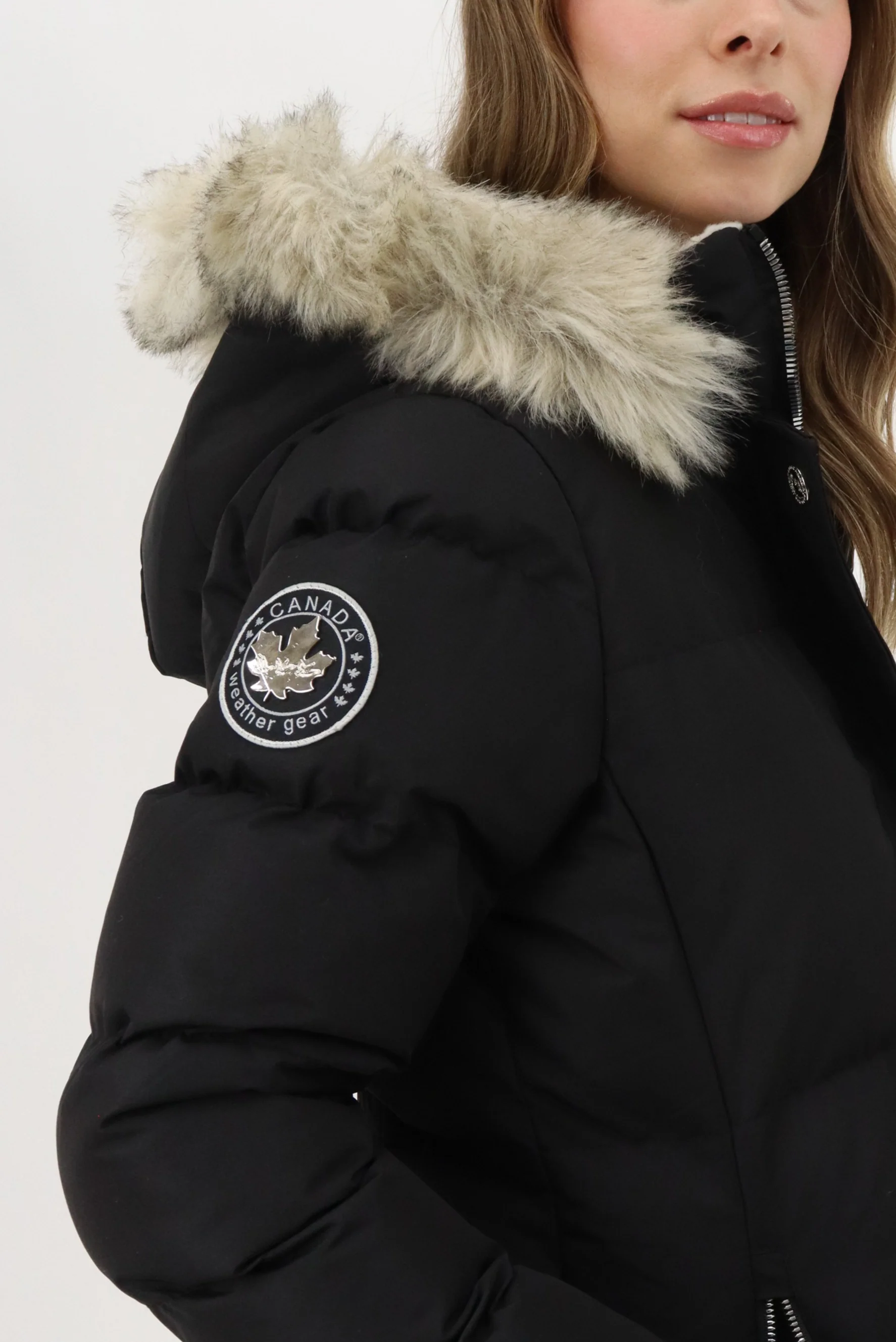 Puffer Parka Jacket - Black - Image 5