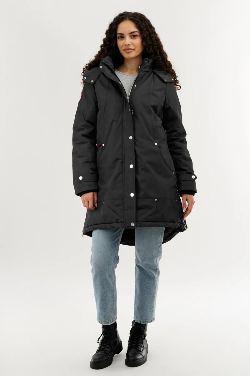 Sherpa Lined Parka Jacket - Grey - Image 5