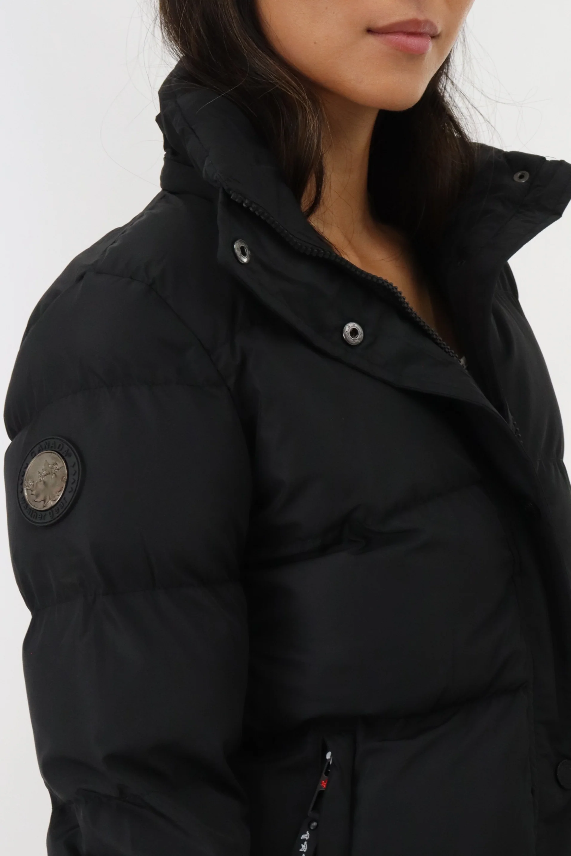 Hip Length Parka Jacket - Black - Image 4