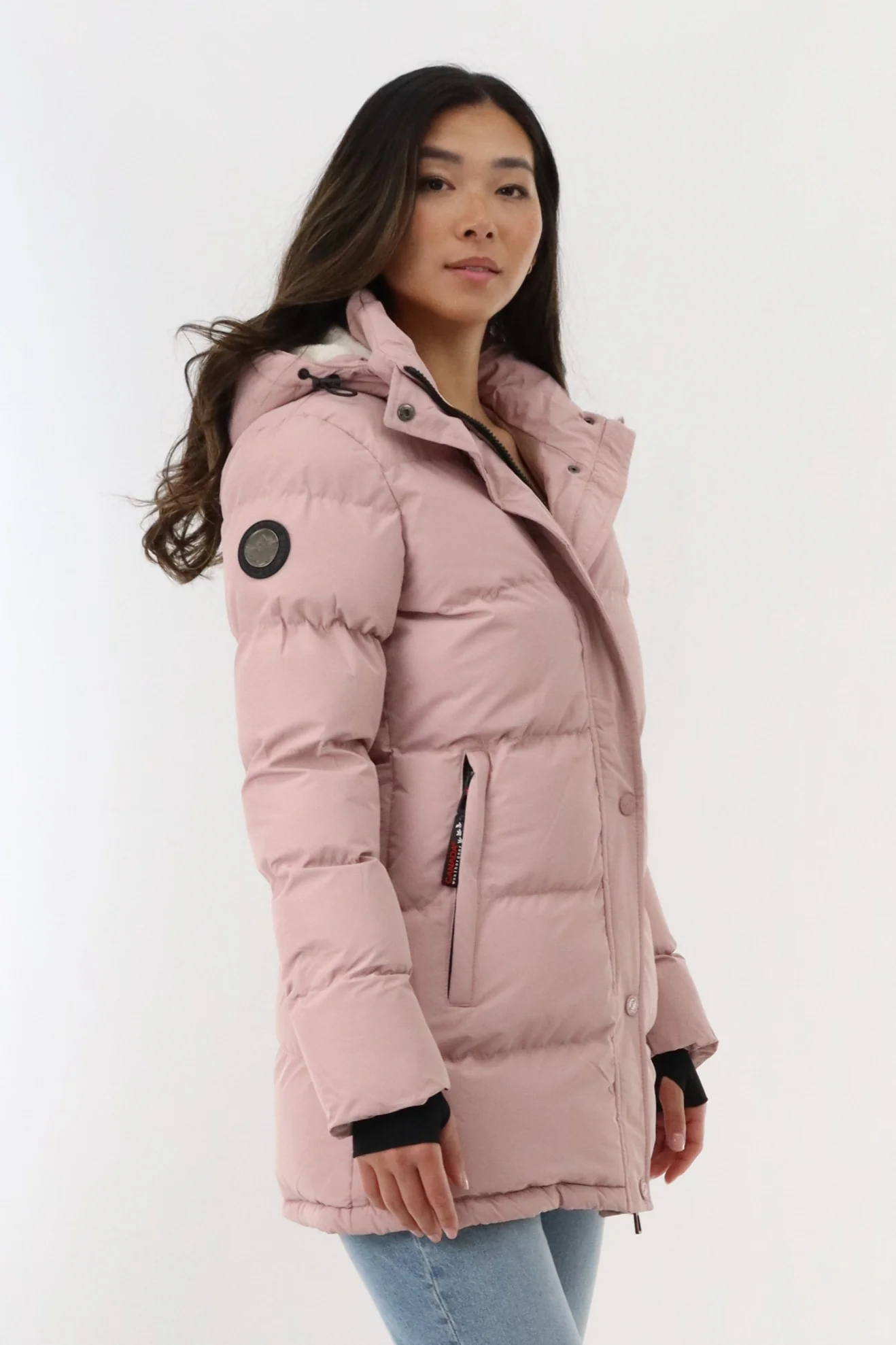 Hip Length Parka Jacket - Blush - Image 2