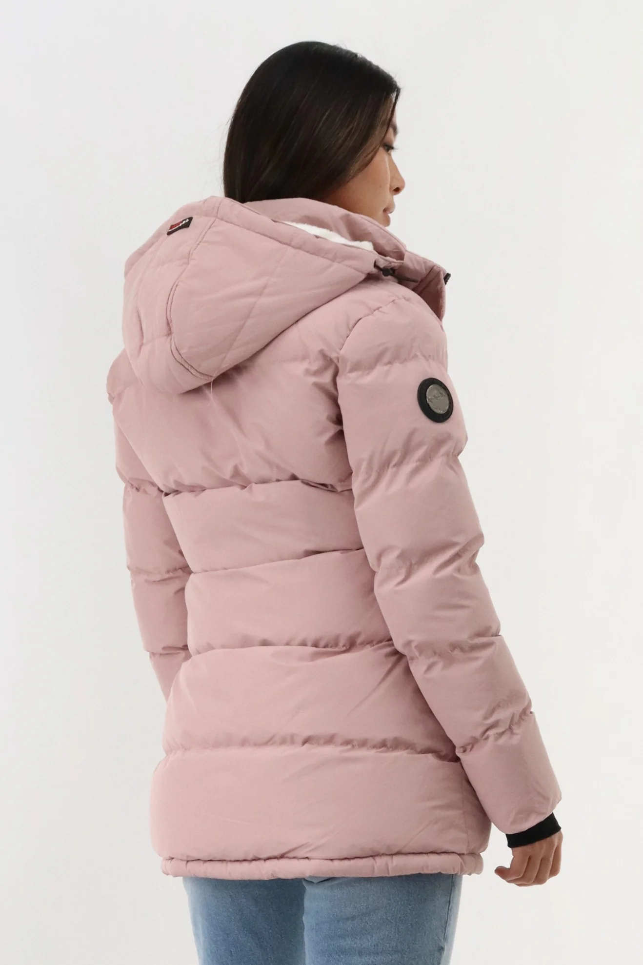 Hip Length Parka Jacket - Blush - Image 3