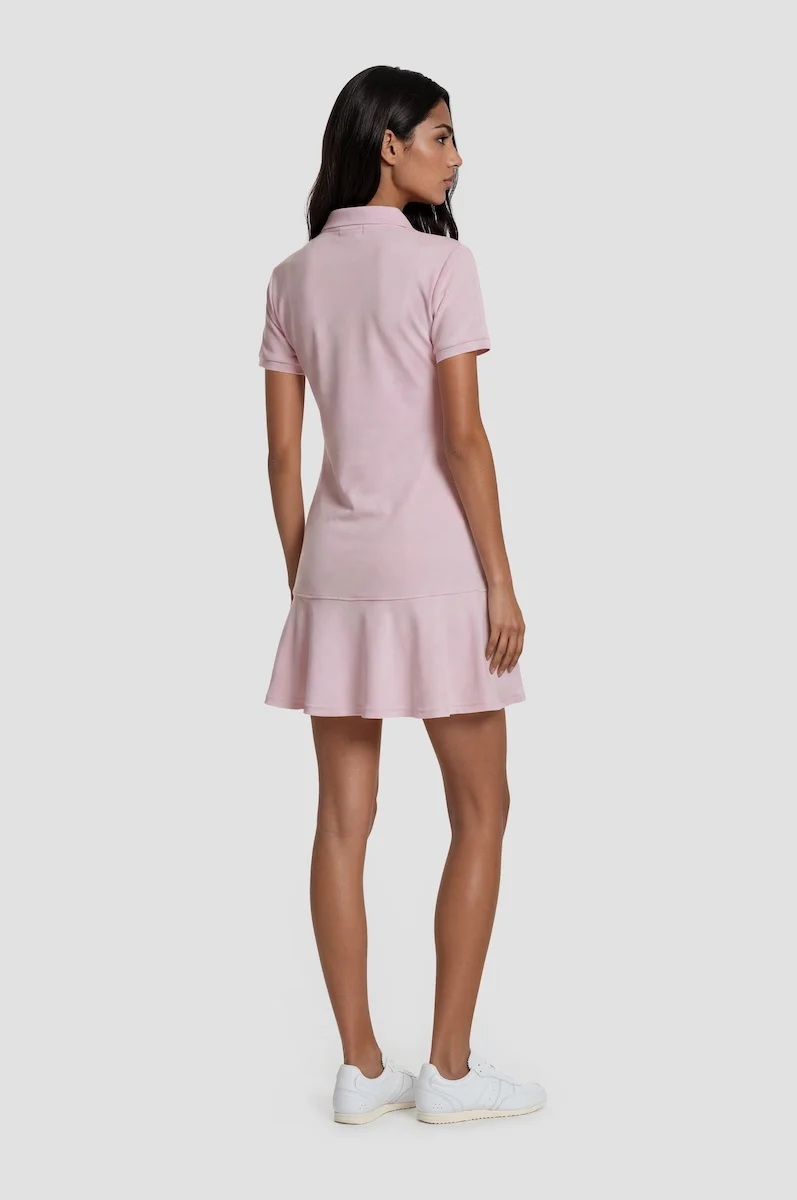 Short Sleeve Tiered Dress - Blush - Image 2