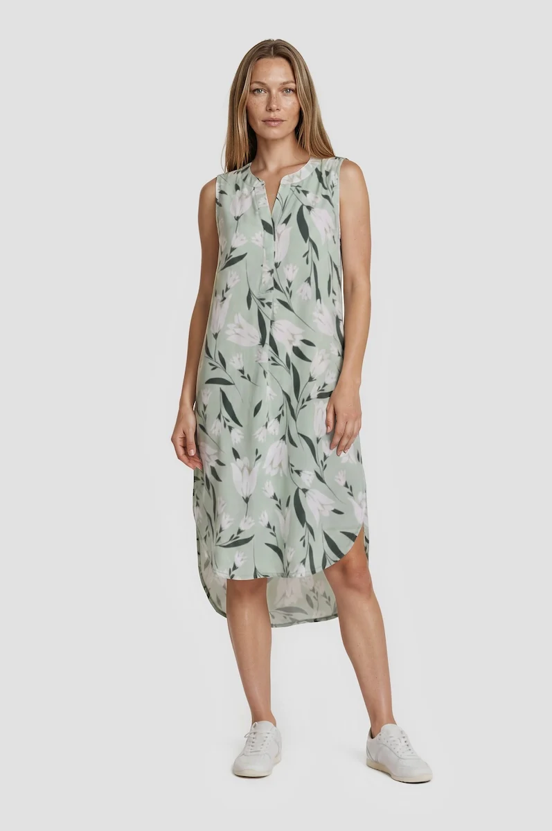 Sleeveless High Low Maxi Dress - Mint