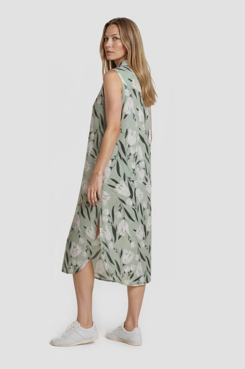 Sleeveless High Low Maxi Dress - Mint - Image 2