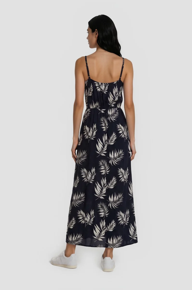 Thin Strap Maxi Dress - Navy - Image 2