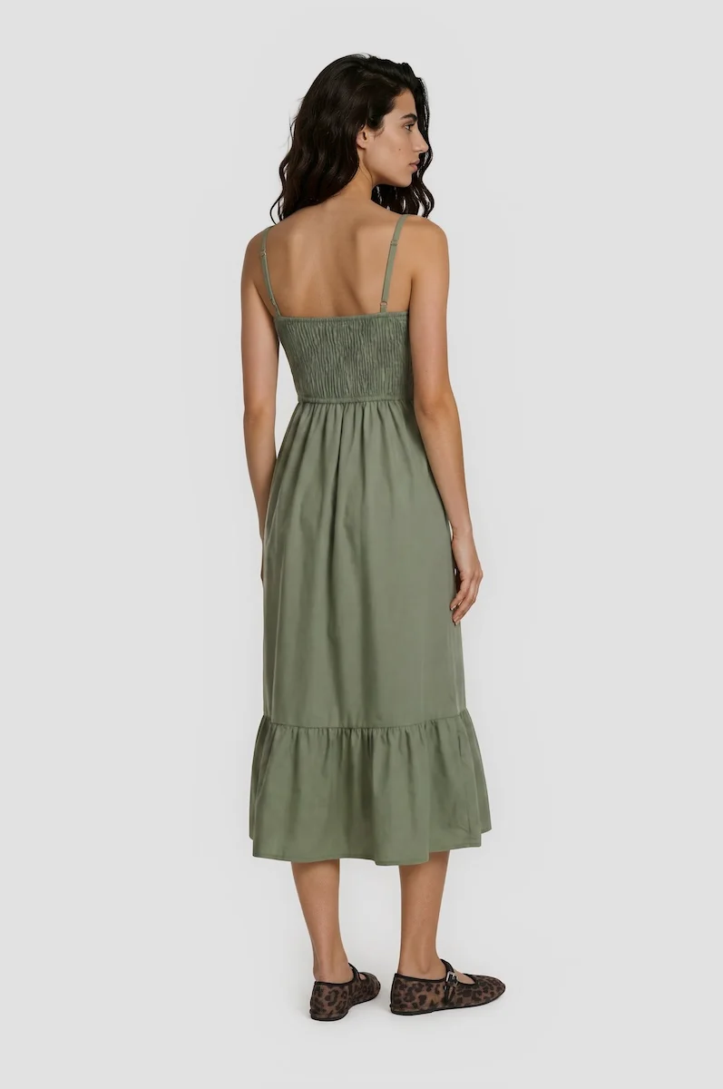 Thin Strap Tiered Maxi Dress - Mint - Image 2