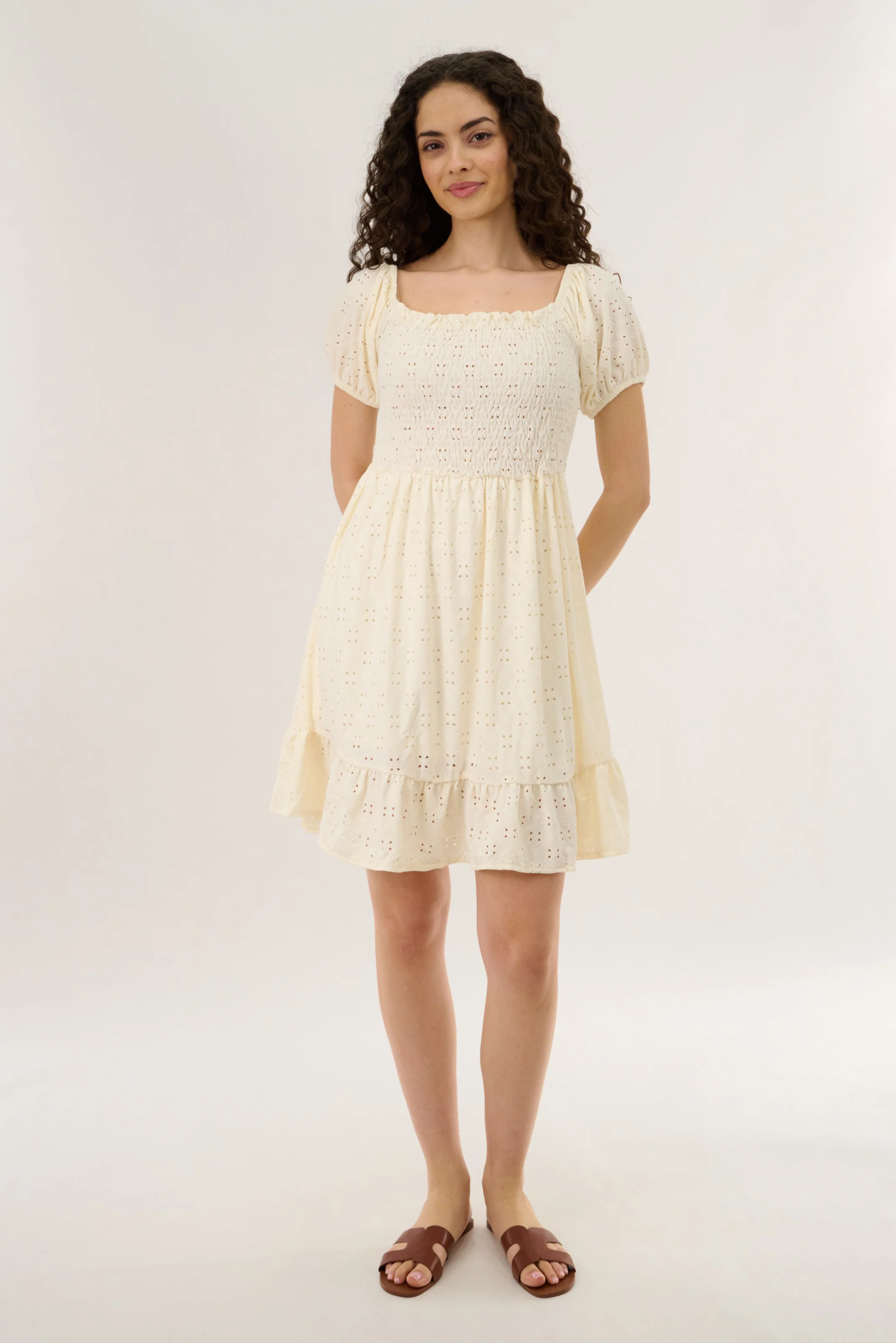 Smock Dress - Cream - Image 5