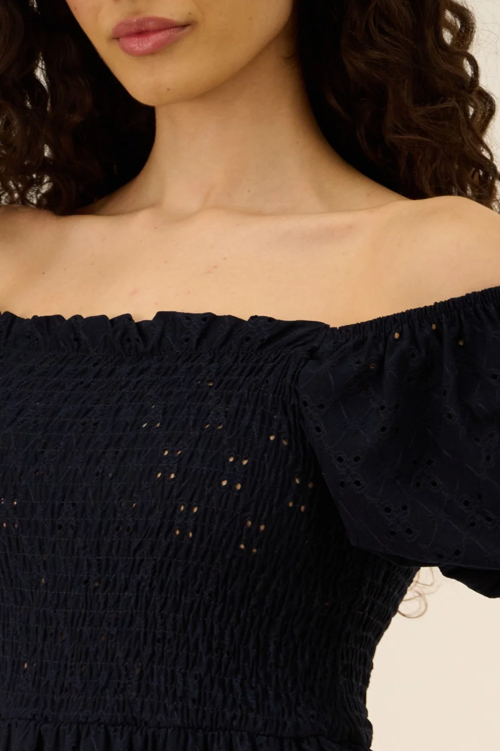 Smock Dress - Navy - Image 4