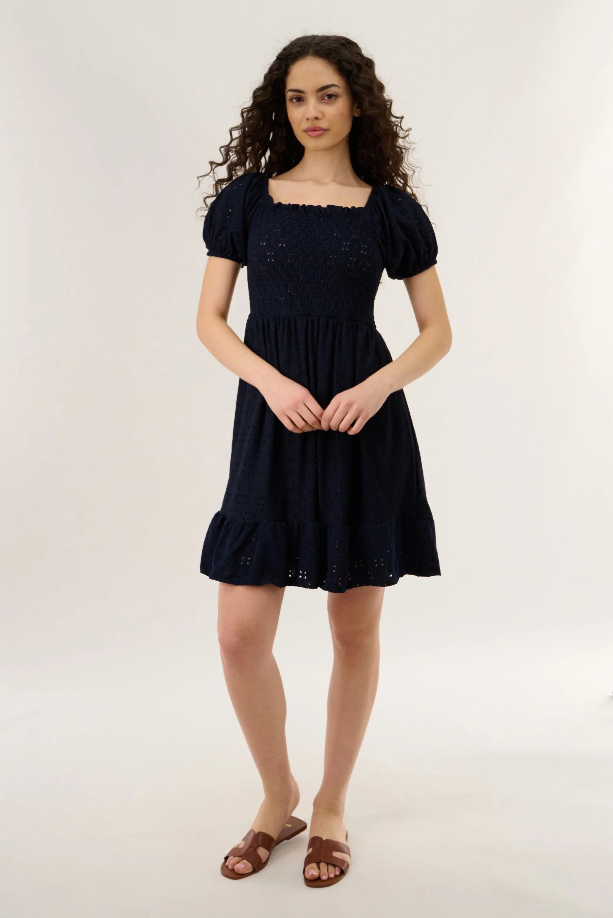 Smock Dress - Navy - Image 5