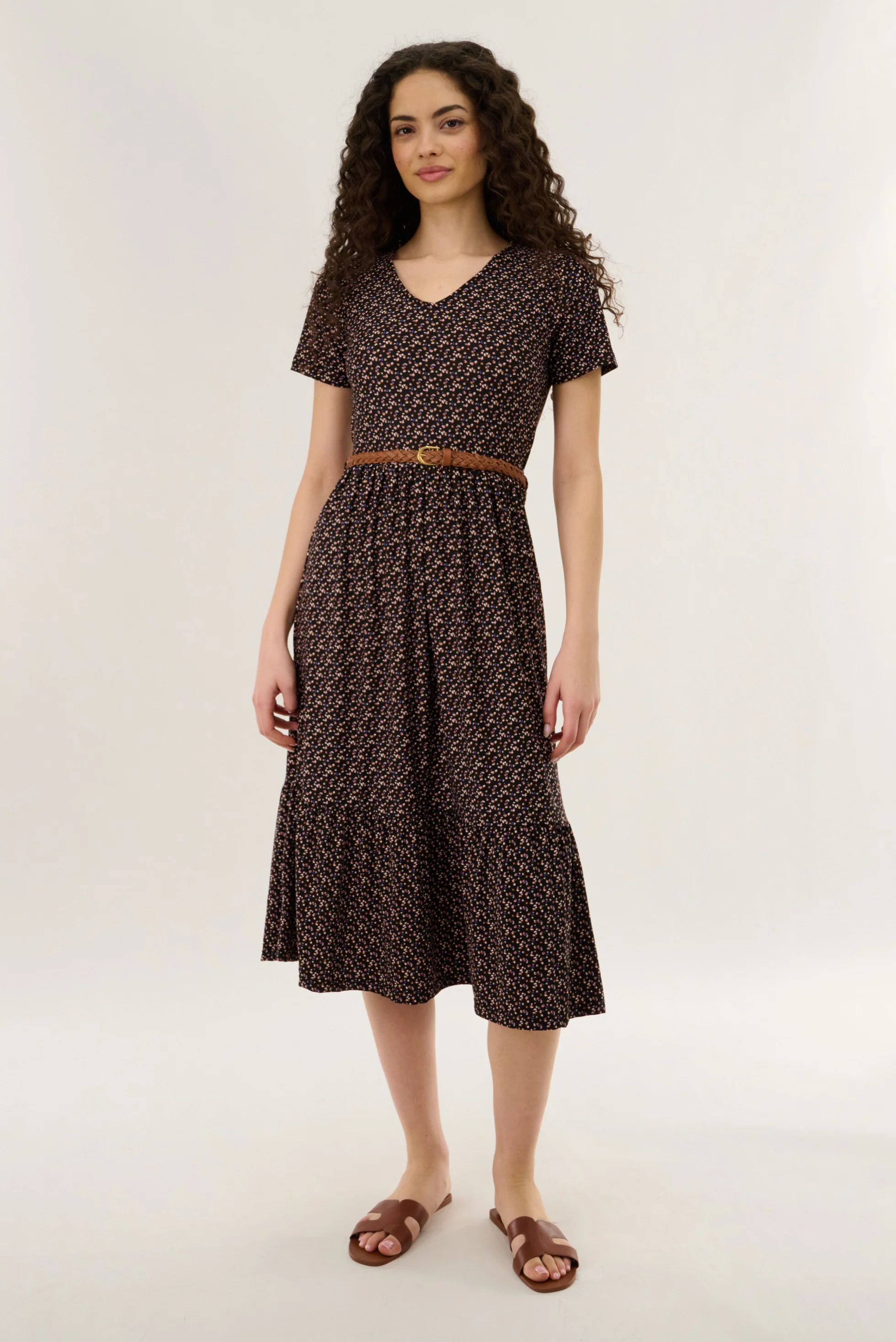Belted Maxi Dress - Black