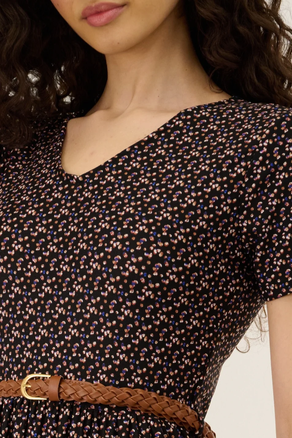 Belted Maxi Dress - Black - Image 4