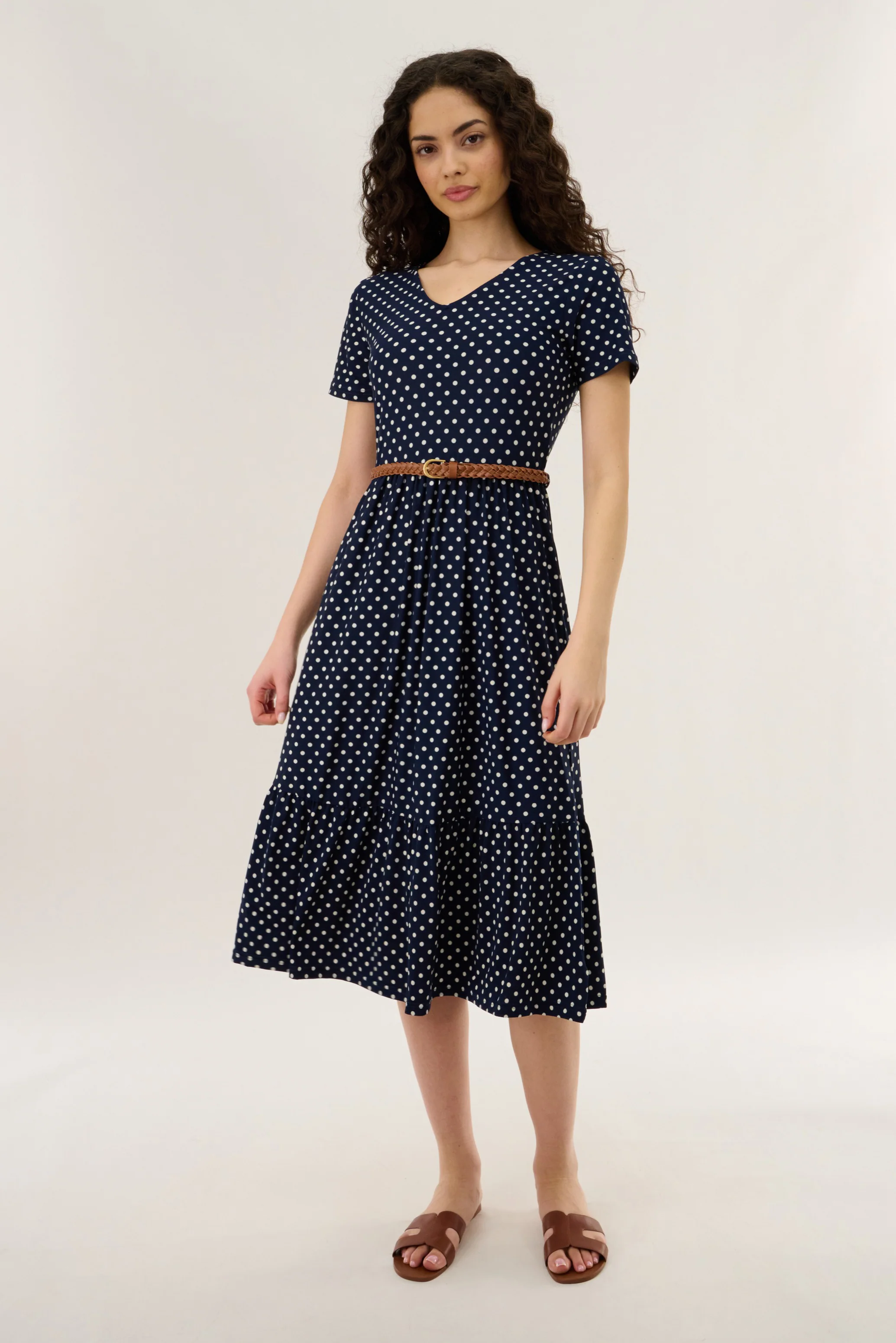 Belted Maxi Dress - Navy