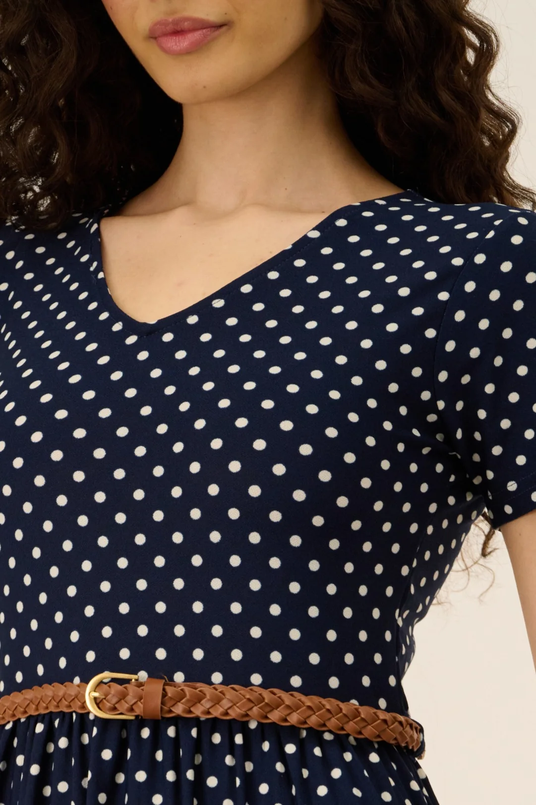Belted Maxi Dress - Navy - Image 4
