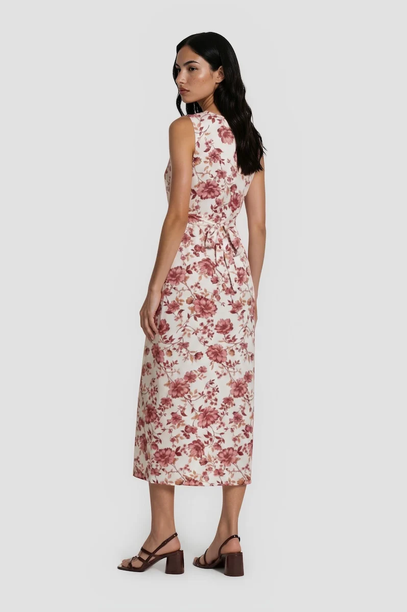 Printed Maxi Dress - White - Image 2