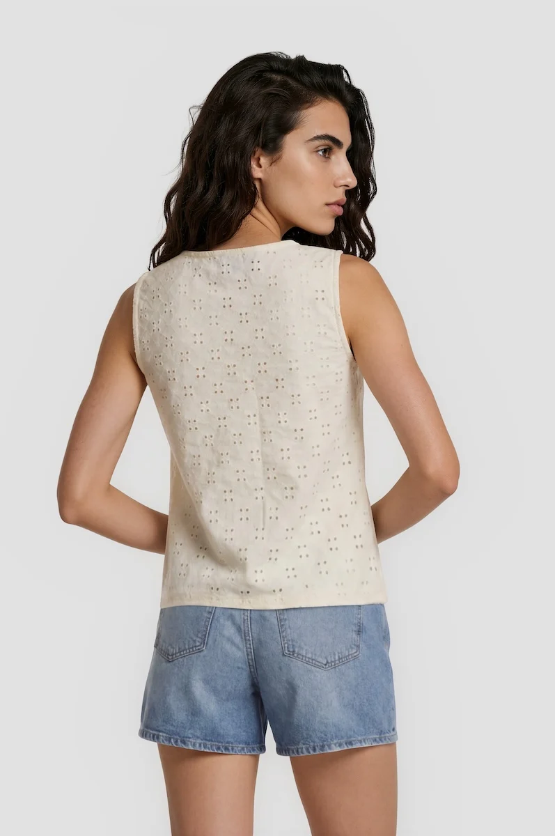Cowl Neck Top - White - Image 2