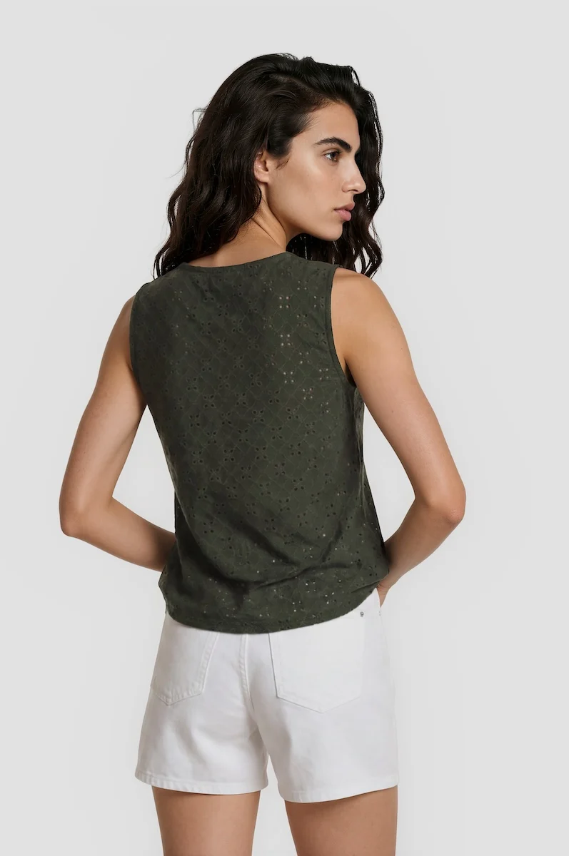 Cowl Neck Top - Green - Image 2