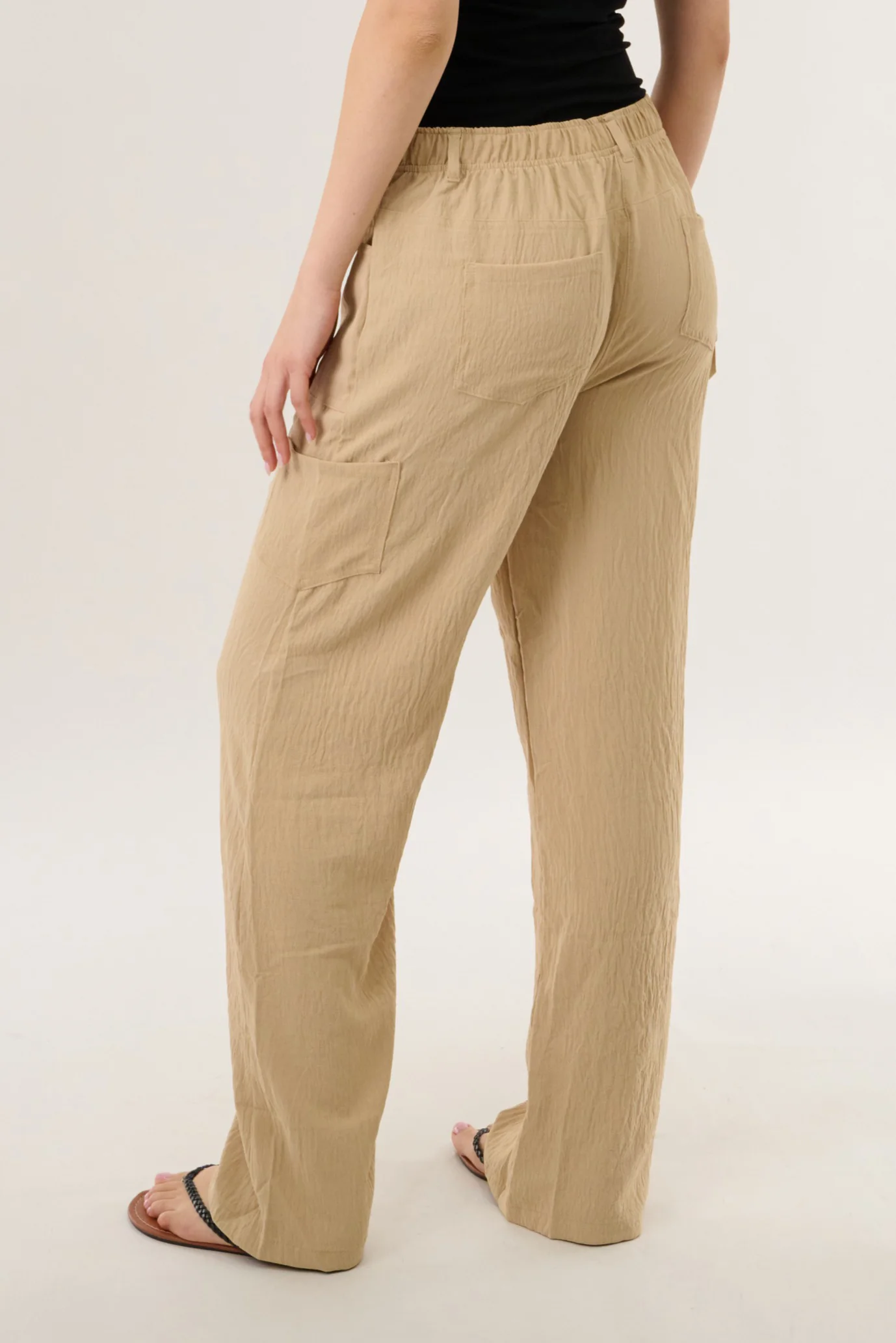 Pleated Pants - Taupe - Image 3
