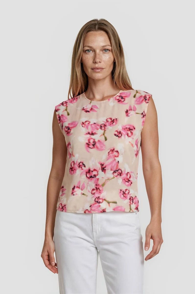 Basic Printed Tee - Blush
