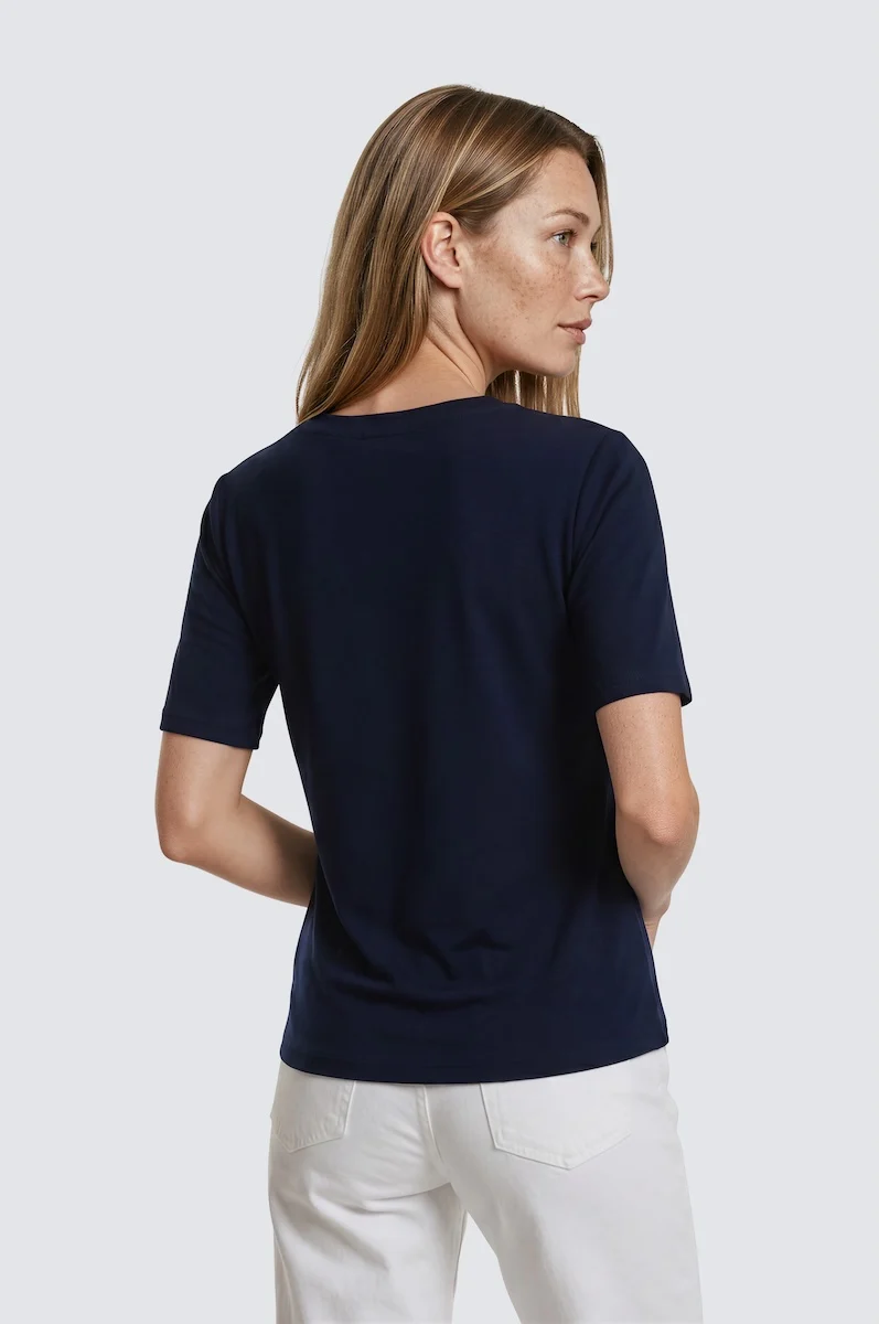 Half Button Up Shirt - Navy - Image 2