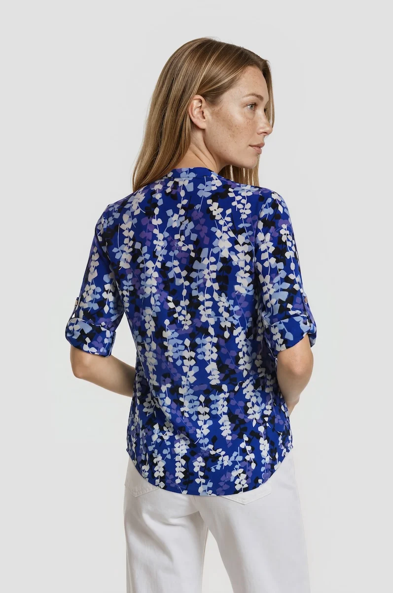 Printed Patch Pocket Shirt - Blue - Image 2