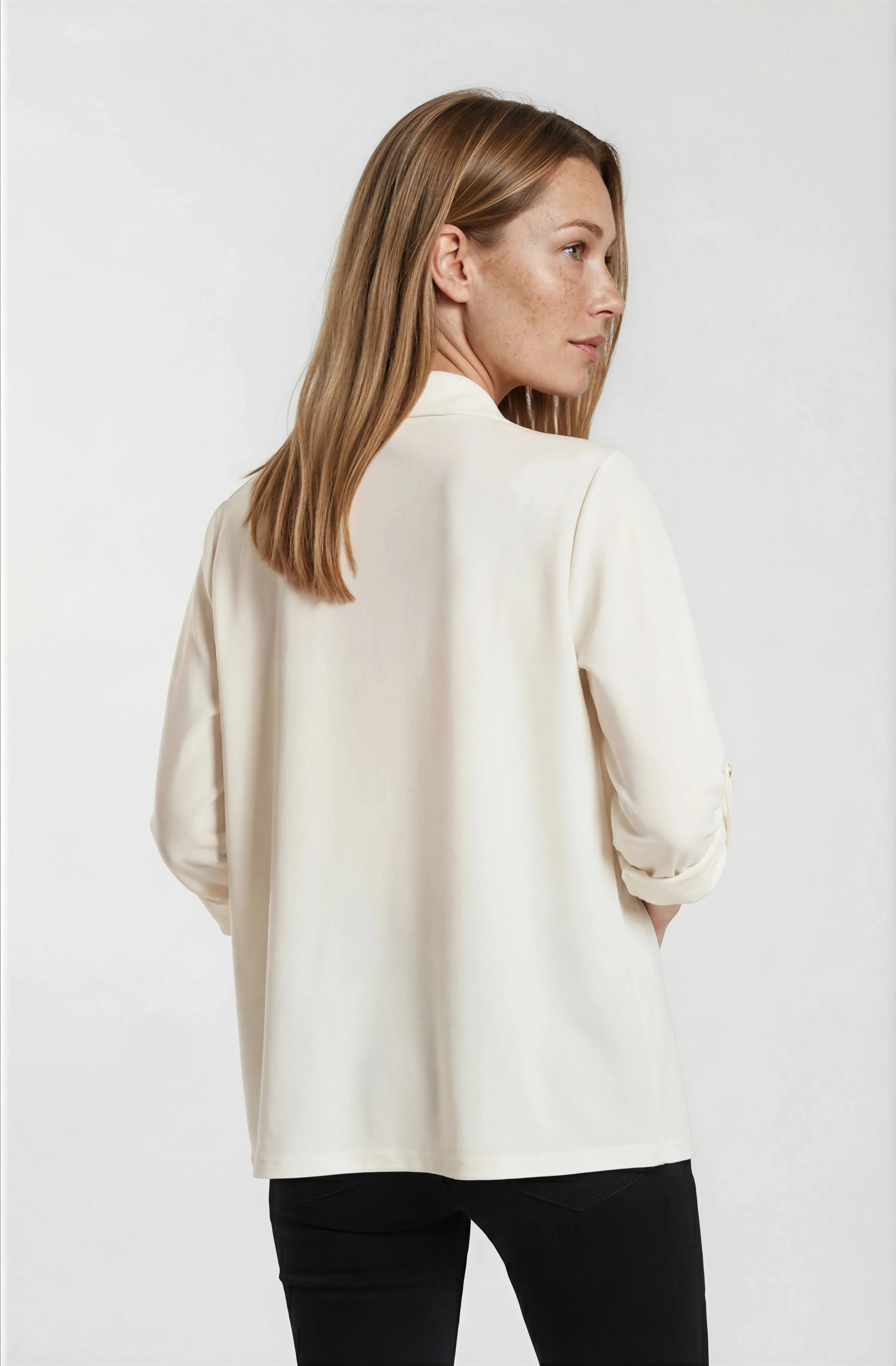 Open Front Blazer - White - Image 2