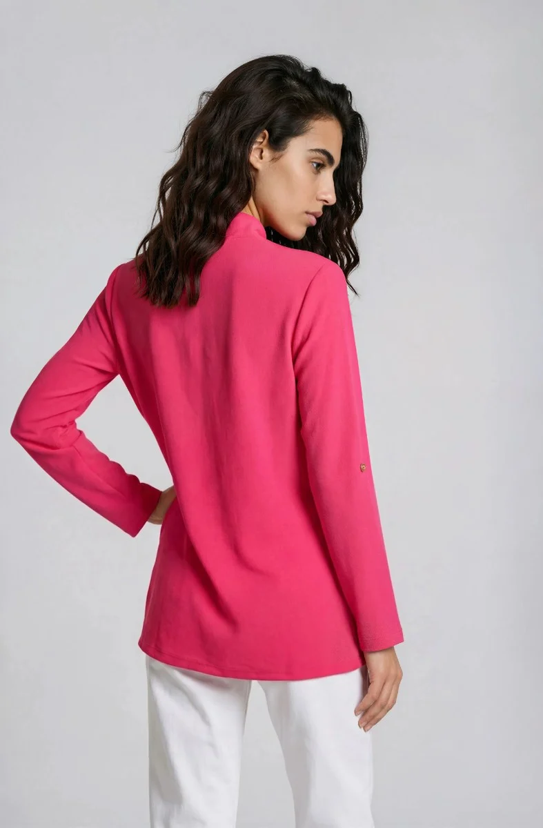 Open Front Blazer - Magenta - Image 2