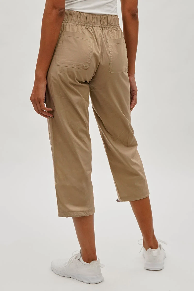 Utility Cargo Capris - Beige - Image 3