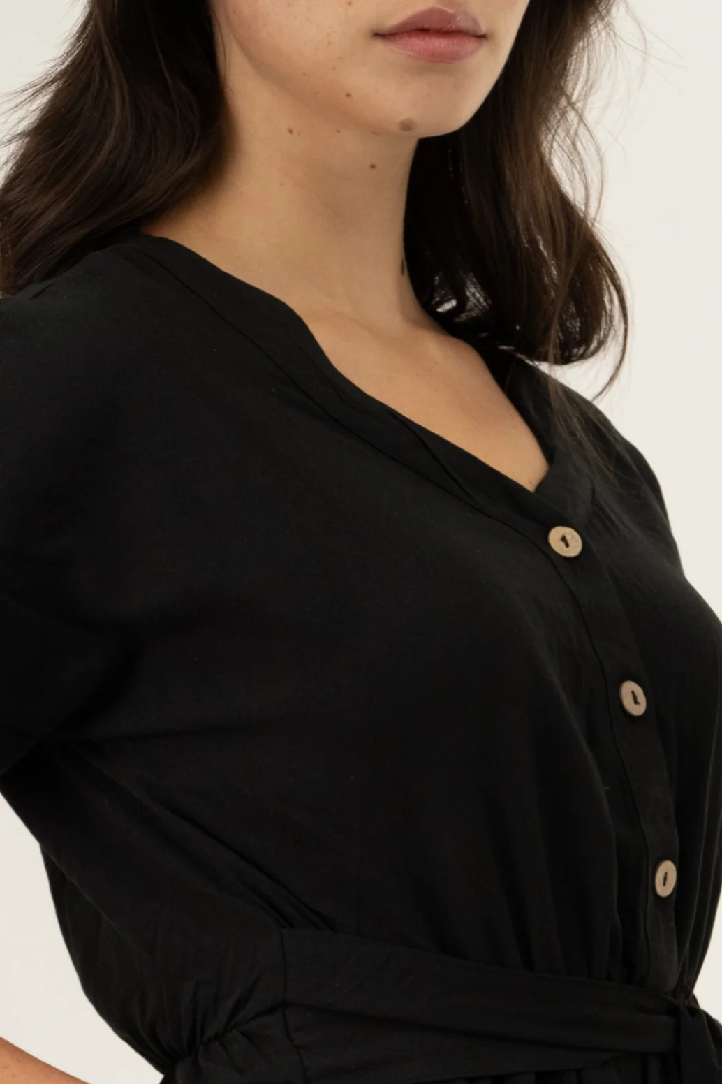Short Sleeve Romper - Black - Image 4