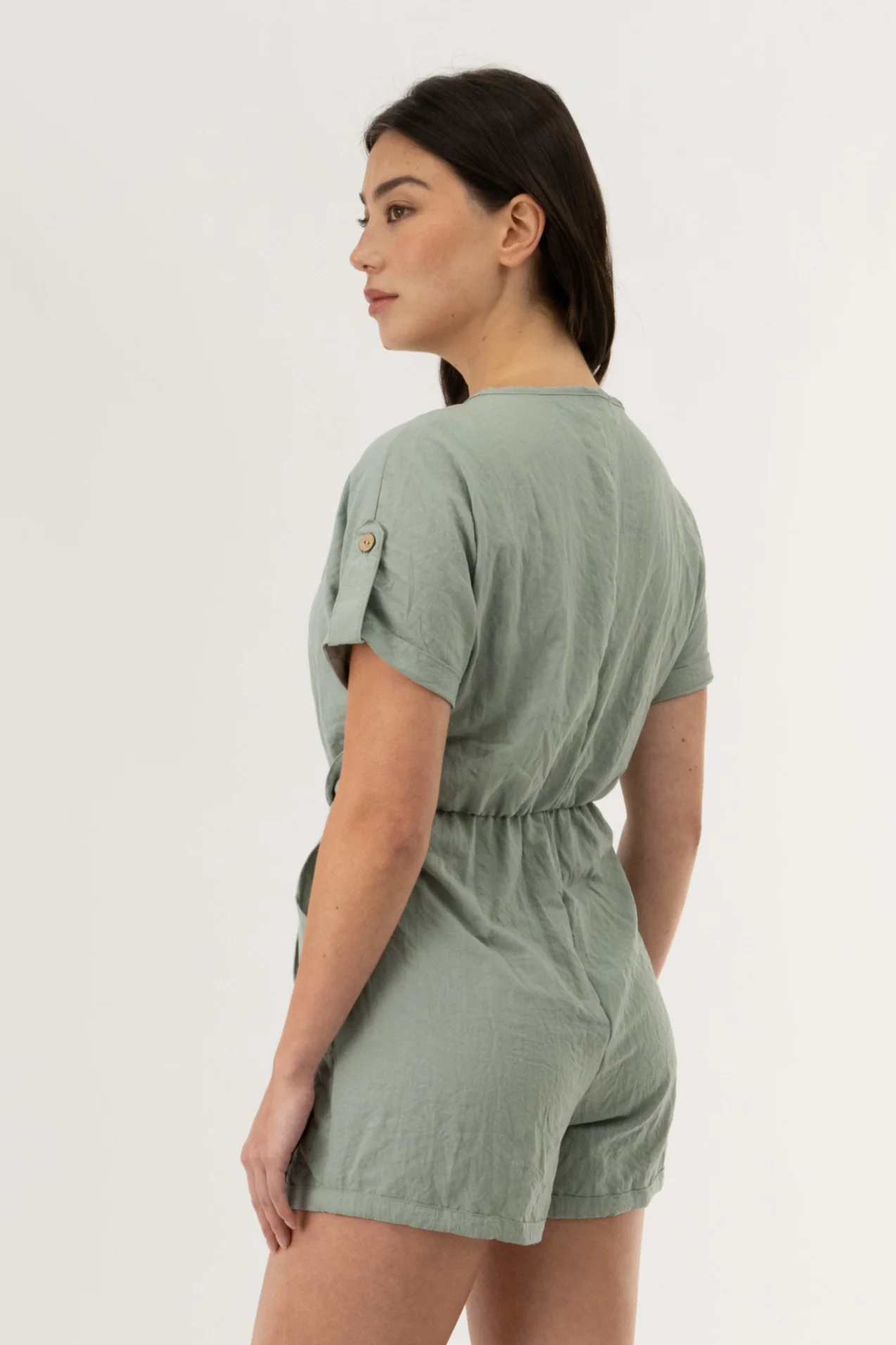 Short Sleeve Romper - Mint - Image 3