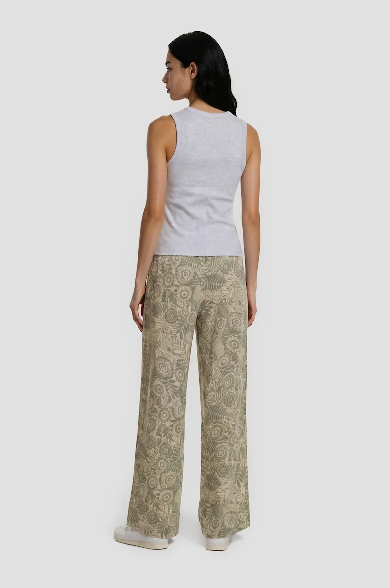 Printed Palazzo Pants - Beige - Image 2