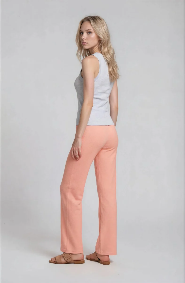 Wide Leg Trousers - Coral - Image 2