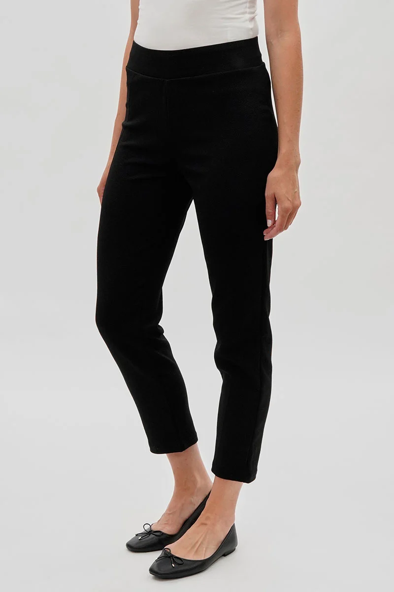 High Waisted Ankle Pants - Black - Image 2